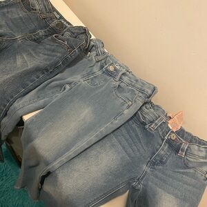 Cat & Jack Blue Skinny Jeans Faded Texture